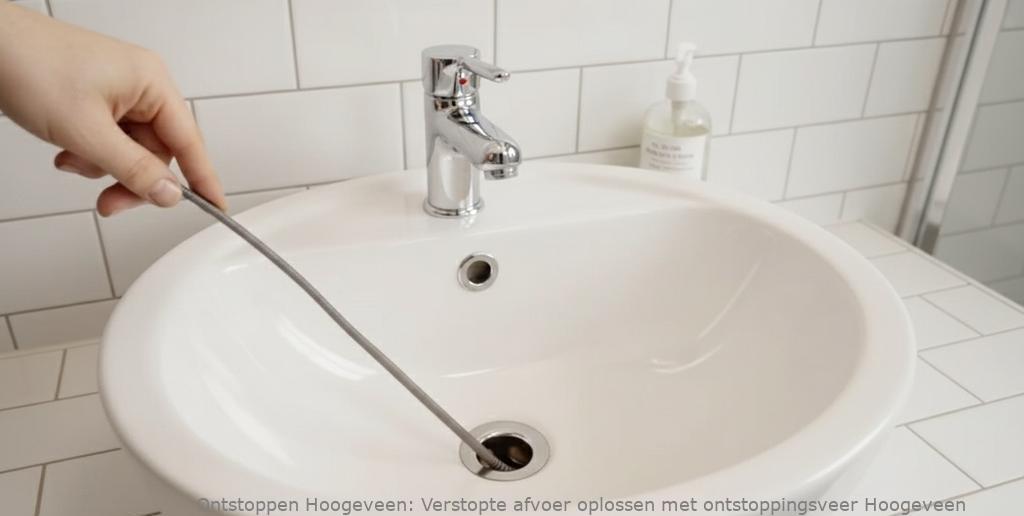 Verstopte afvoer oplossen met ontstoppingsveer Hoogeveen